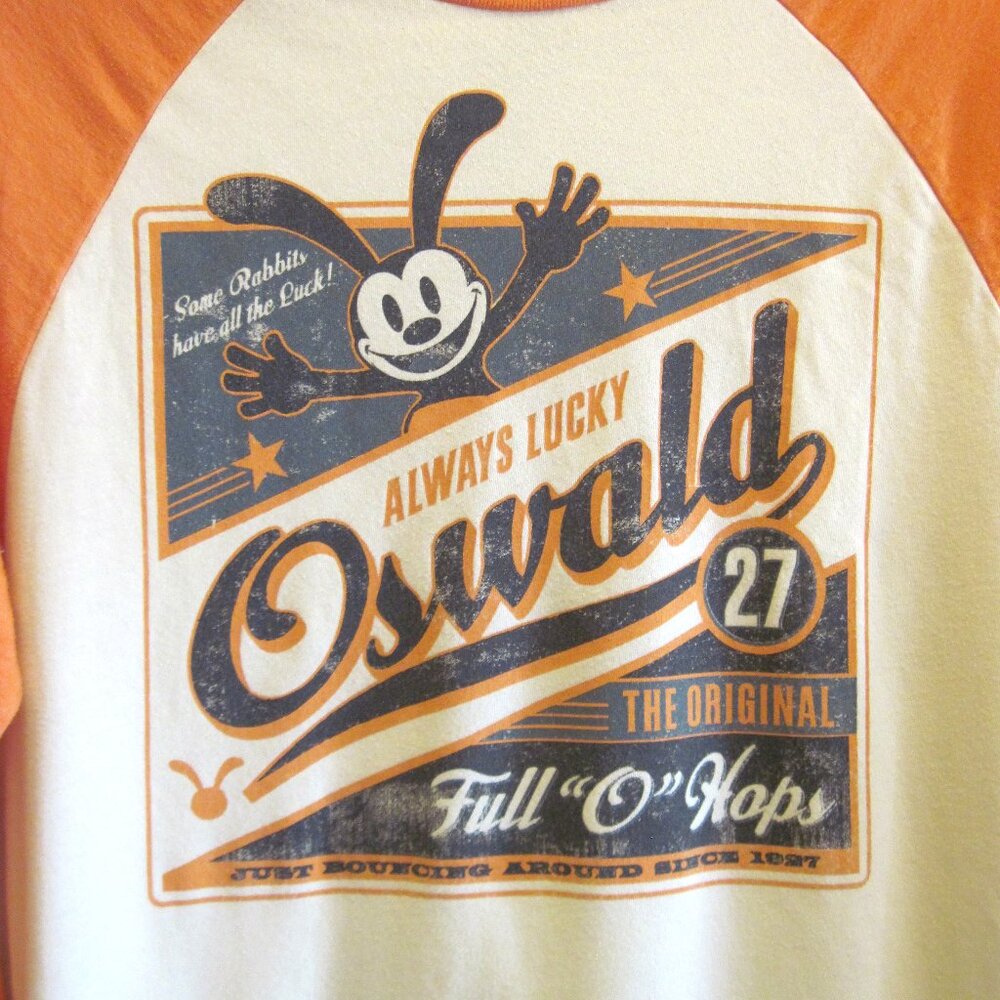 Disney Parks "Always Lucky Oswald" Baseball Jersey, Small - Picture 2 of 4